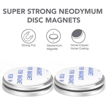 E Bavite Super Strong Neodymium Disc Magnets With Double Sided Adhesive Powerful Permanent Rare Earth Magnets 126 Inch D X 1