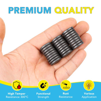 Trymag Magnets For Crafts With Adhesive Backing 60Pcs Ceramic Industrial Magnets Tiny Round Crafts Magnets Flat Circle Ferrite