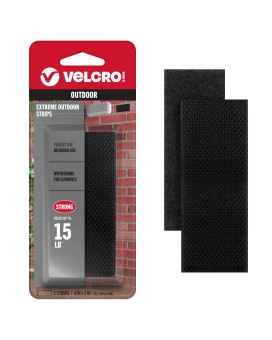 Velcro Brand Industrial Strength Fasteners Extreme Outdoor Weather Conditions Heavy Duty Strength Holds Up To 15 Lbs 4 X 2