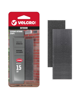 Velcro Brand Industrial Strength Fasteners Extreme Outdoor Weather Conditions Heavy Duty Strength Holds Up To 15 Lbs 4 X 2