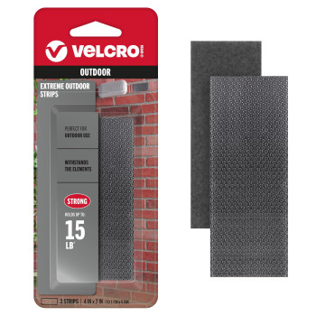 Velcro Brand Industrial Strength Fasteners Extreme Outdoor Weather Conditions Heavy Duty Strength Holds Up To 15 Lbs 4 X 2