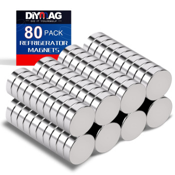 Diymag Magnets 80 Pack Small Round Neodymium Magnets For Fridge Tiny Refrigerator Magnets Mini Rare Earth Magnets For Whiteboa