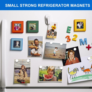 Diymag 45Pcs Refrigerator Magnets Small Round Rare Earth Magnets For Crafts Small Strong Neodymium Magnets For Whiteboard Fri