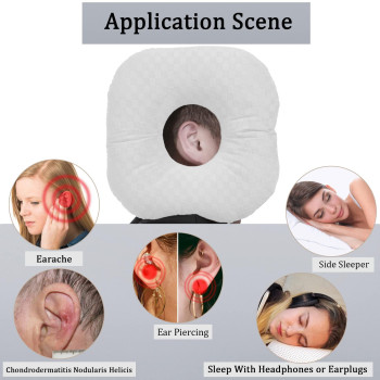 Wuronsa Ear Piercing Pillow For Side Sleepers Pillow With An Ear Hole For Cnh And Ear Pain Ear Inflammation Pressure Sores Os