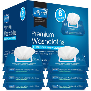 Inspire Adult Wet Wipes Adult Wash Cloths Adult Wipes For Incontinence Cleansing For Elderly 8X12 300 Count