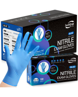 Swiftgrip Disposable Nitrile Exam Gloves 3 Mil Blue Nitrile Gloves Disposable Latex Free Medical Gloves Cleaning Gloves Fo