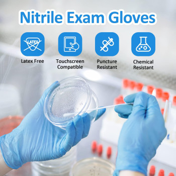 Swiftgrip Disposable Nitrile Exam Gloves 3 Mil Blue Nitrile Gloves Disposable Latex Free Medical Gloves Cleaning Gloves Fo