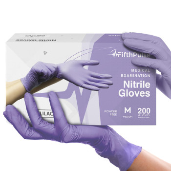 Lilac Nitrile Disposable Gloves 200 Count 3 Mil Nitrile Gloves Medium Powder And Latex Free Rubber Gloves Surgical Medic