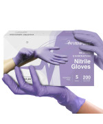 Lilac Nitrile Disposable Gloves 200 Count 3 Mil Nitrile Gloves Small Powder And Latex Free Rubber Gloves Surgical Medica