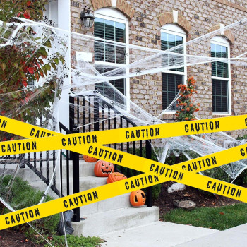 Halloween Decorations Caution Tape 19 Inch X 82 Feet Halloween Caution Tape Halloween Tape Halloween Fright Tape Scary Hazard W