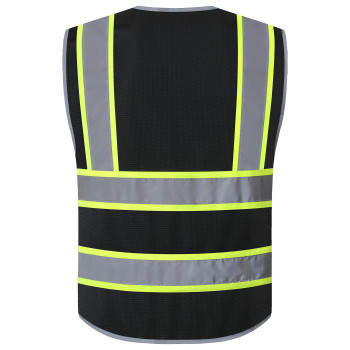 Jksafety 10 Pockets Hivis Neon Color Frontal Zipper Mesh Safety Vest For Men Women Safety Utility For Works Comply To Ansiisea