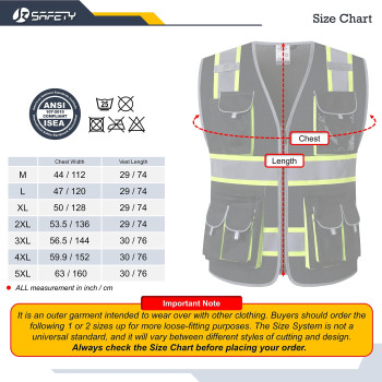 Jksafety 10 Pockets Hivis Neon Color Frontal Zipper Mesh Safety Vest For Men Women Safety Utility For Works Comply To Ansiisea