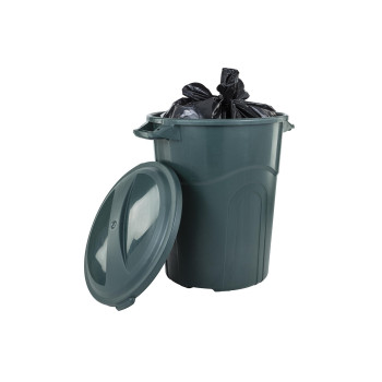 United Solution Ecosolution 32 Gallon Garbage Can Eco Green Easy To Carry Garbage Can With Sturdy Construction Passthrough H