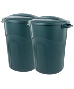 United Solution Ecosolution 20 Gallon Round Waste Container Eco Green Easy To Carry Garbage Can With Sturdy Construction Pass