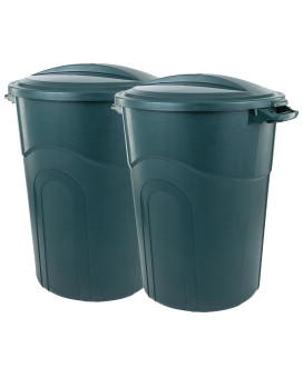 United Solution Ecosolution 20 Gallon Round Waste Container Eco Green Easy To Carry Garbage Can With Sturdy Construction Pass