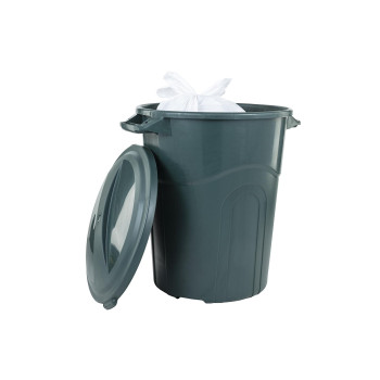 United Solution Ecosolution 20 Gallon Round Waste Container Eco Green Easy To Carry Garbage Can With Sturdy Construction Pass