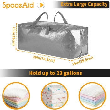 Spaceaid Heavy Duty Moving Bags Extra Large Storage Totes Wbackpack Straps Strong Handles Zippers Alternative To Moving Box