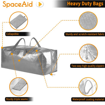 Spaceaid Heavy Duty Moving Bags Extra Large Storage Totes Wbackpack Straps Strong Handles Zippers Alternative To Moving Box