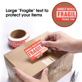 Pacific Mailer Fragile Stickers For Shipping 3In X 2In Handle With Care Fragile Stickers Shipping Labels Strong Ahesive Clear La