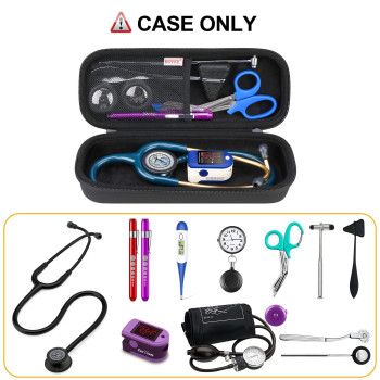 Bovke Travel Stethoscope Case For 3M Littmann Classic Iii Lightweight Ii Se Mdf Acoustica Lightweight Stethoscopes Mesh Pock