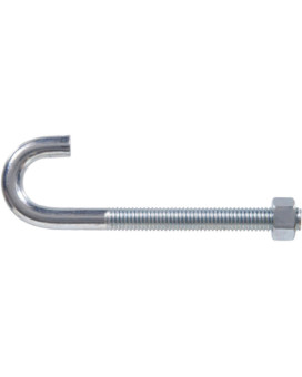 Hillman 851897 0.25 x 6 in. Zinc Plated J-Bolt Pack of 10