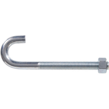 Hillman 851897 0.25 x 6 in. Zinc Plated J-Bolt Pack of 10