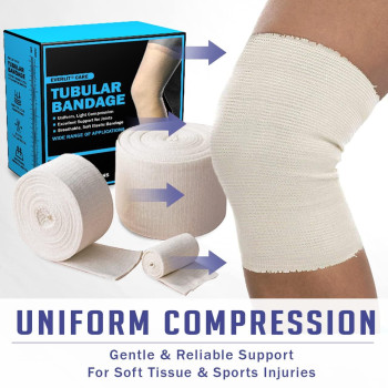 Everlit Elasticated Tubular Support Bandage Stockinette Tubing For Large Arm Knees Legs Light To Moderate Compression Band