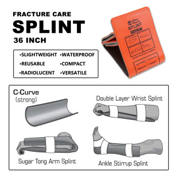 Rhino Rescue First Aid Splint 36 X 43 Orangegray Keep Bones In Position 2 Folded