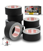 Xfasten Black Gaffers Tape 2 Inch X 30 Yards 8Pack 720Ft Residuefree Matte Black Gaffer Tape 2 Inch Nonreflective Easyto