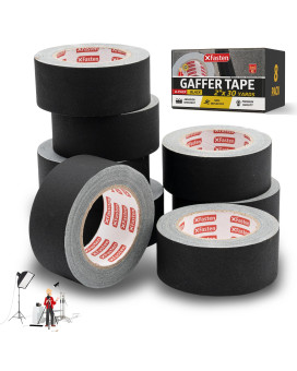 Xfasten Black Gaffers Tape 2 Inch X 30 Yards 8Pack 720Ft Residuefree Matte Black Gaffer Tape 2 Inch Nonreflective Easyto