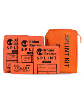 Rhino Rescue First Aid Splint 36 X 43 Orangegray Keep Bones In Position 4 Splint Bundle