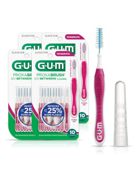 Gum Proxabrush Gobetweens Moderate Interdental Brushes Soft Bristled Dental Picks For Plaque Removal Health Safe For Br