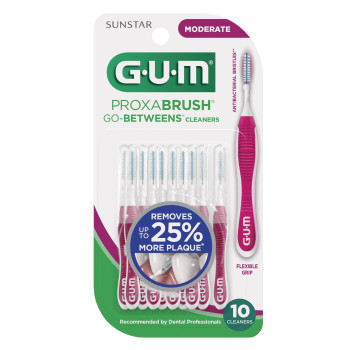 Gum Proxabrush Gobetweens Moderate Interdental Brushes Soft Bristled Dental Picks For Plaque Removal Health Safe For Br