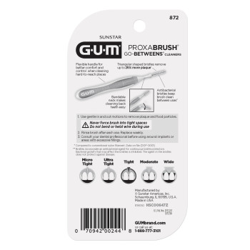 Gum Proxabrush Gobetweens Tight Interdental Brushes Soft Bristled Dental Picks For Plaque Removal Health Safe For Brace