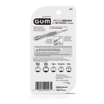 Gum Proxabrush Gobetweens Ultra Tight Interdental Brushes Soft Bristled Dental Picks For Plaque Removal Health Safe For