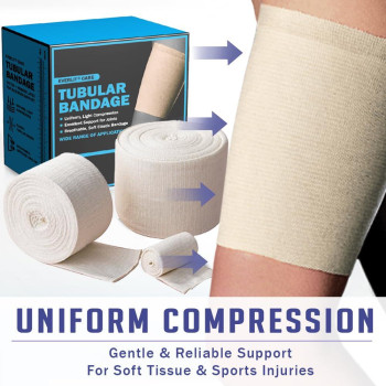 Everlit Elasticated Tubular Support Bandage Stockinette Tubing For Large Arm Knees Legs Light To Moderate Compression Band