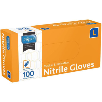 Inspire Nitrile Exam Gloves The Original Quality Stretch Nitrile Cobalt Blue 45 Gloves Disposable Latex Free Medical Emt C