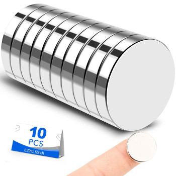 Small Magnets 10 Pack Refrigerator Magnets 20X3Mm Rare Earth Magnets Neodymium Magnets For Crafts Whiteboard Kitchen Cabinet