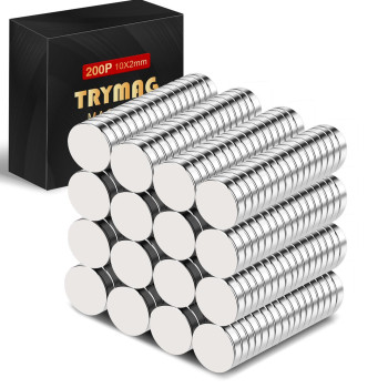 Trymag Small Magnets 200Pcs Small Round Refrigerator Magnets Tiny Rare Earth Magnets Mini Neodymium Magnets For Fridge Multiu