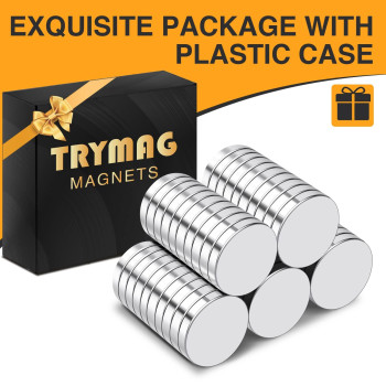 Trymag Small Magnets 300Pcs 8X2Mm Small Round Rare Earth Magnets Tiny Strong Neodymium Disc Magnets For Whiteboard Fridge Of