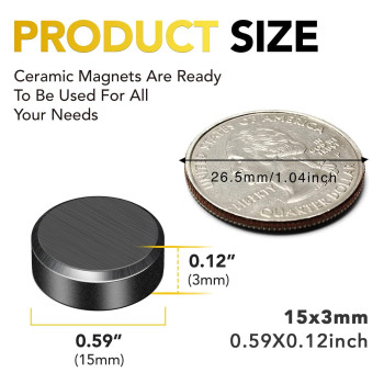 Diymag 70Pcs Rare Earth Magnets For Crafts Round Disc Ceramic Magnets With Adhesive Backing Strong Magnets For Refrigerator Cra