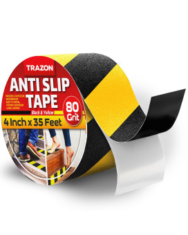 Grip Tape Heavy Duty Anti Slip Tape For Stairs Outdoorindoor Waterproof 4Inch X 35Ft Safety Non Skid Roll For Stair Steps Ram