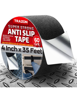 Trazon Grip Tape Heavy Duty Anti Slip Tape With Aggresive Adhesion For Irregular Or Textured Surfaces Outdoorindoor Waterproo