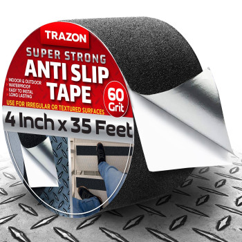 Trazon Grip Tape Heavy Duty Anti Slip Tape With Aggresive Adhesion For Irregular Or Textured Surfaces Outdoorindoor Waterproo