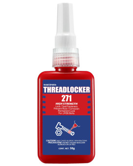 Eskonke Red Thread Locker 271 Permanent Threadlocker Metal Glue For Nuts Bolts Fasteners High Strength Screw Compound To Pre