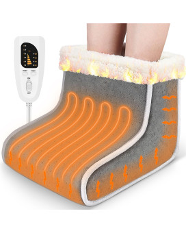 Electric Foot Warmer Rapid Heating Pad For Feet 6Level Heating Feet Warmers Washable Heated Slippers Gift For Women Men Hea