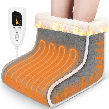 Electric Foot Warmer Rapid Heating Pad For Feet 6Level Heating Feet Warmers Washable Heated Slippers Gift For Women Men Hea