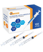 3Ml Syringes With Needle 25G 10 Inch Needle Lab Supplies Sterile Individually Packaged