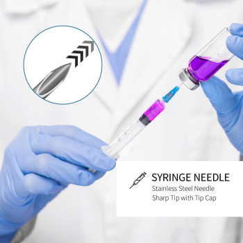 3Ml Syringes With Needle 25G 10 Inch Needle Lab Supplies Sterile Individually Packaged