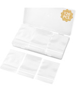 Wegoup Small Plastic Bags For Jewelry 120 Pcs 2 X 276 Mini Plastic Bags 24 Mil Clear Small Zip Bags Poly Baggies With R